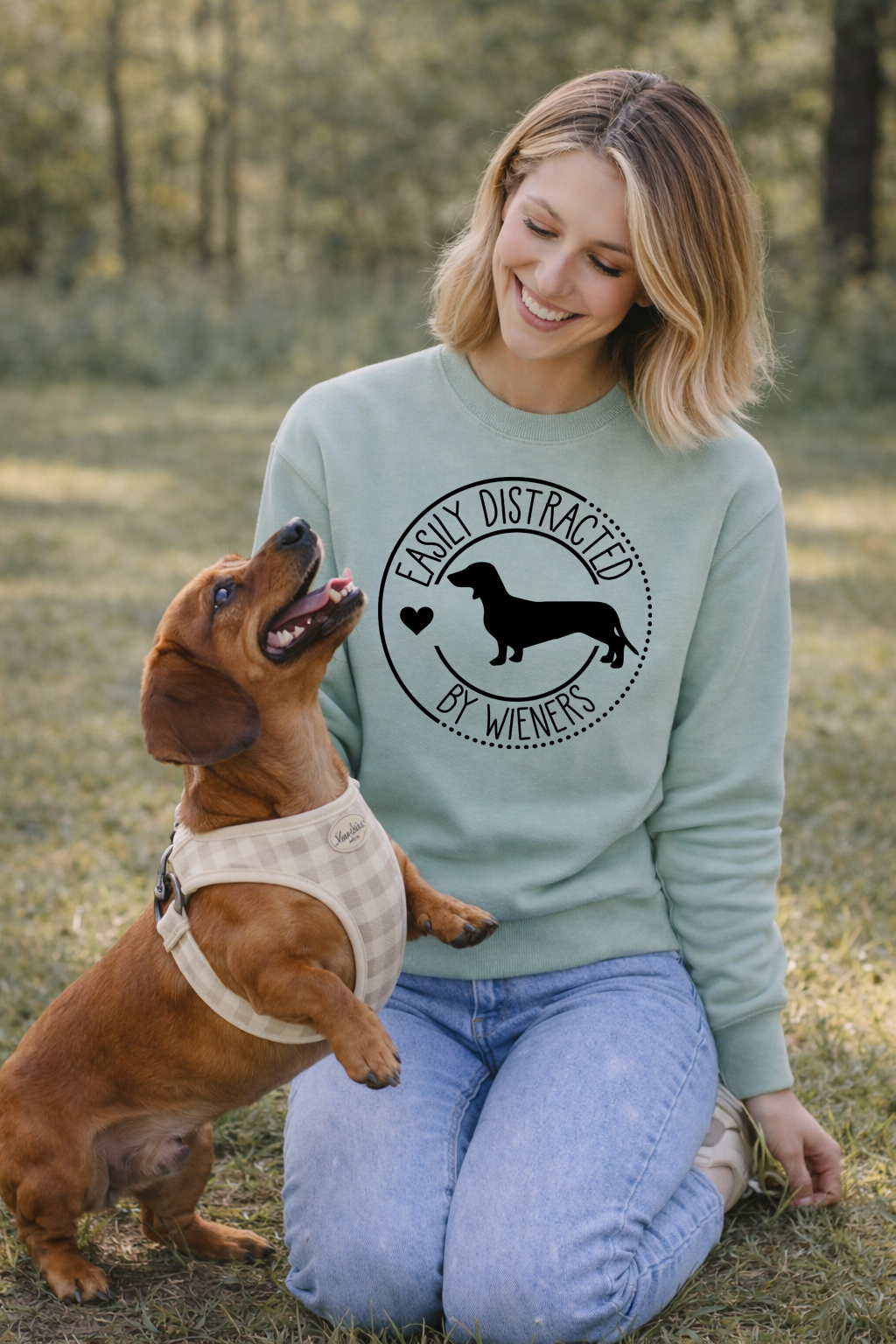 Easily Distracted by Wieners Crewneck