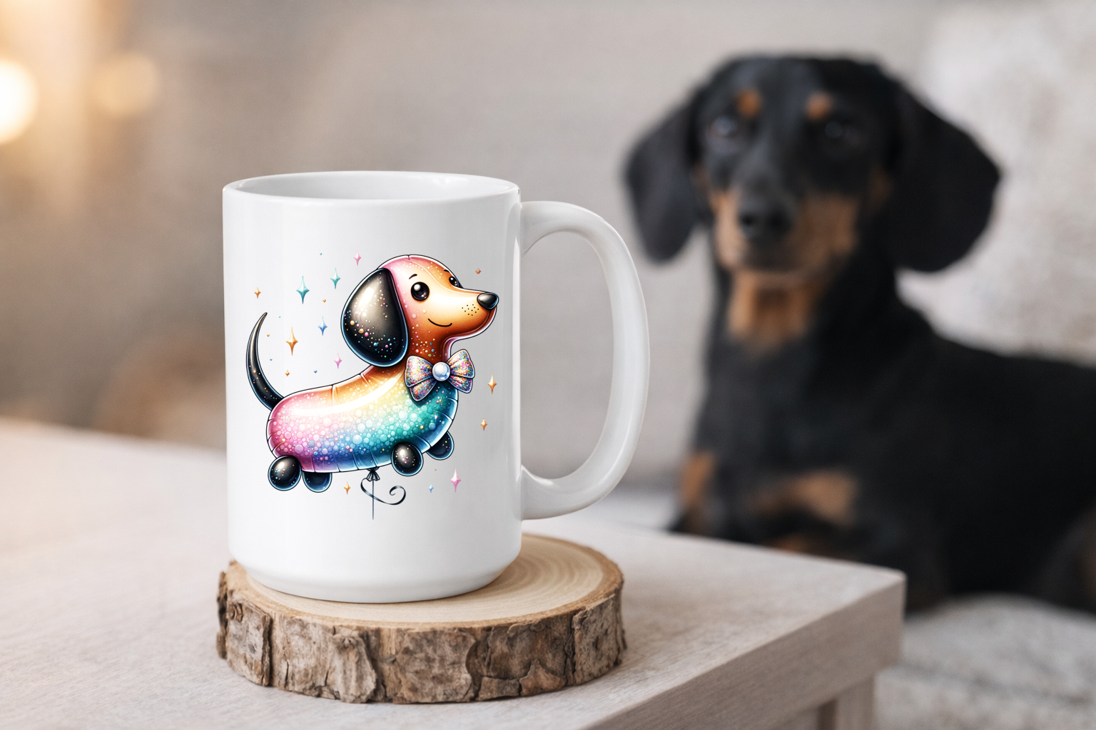 Sausage Balloon Doxie 15oz Coffee Mug